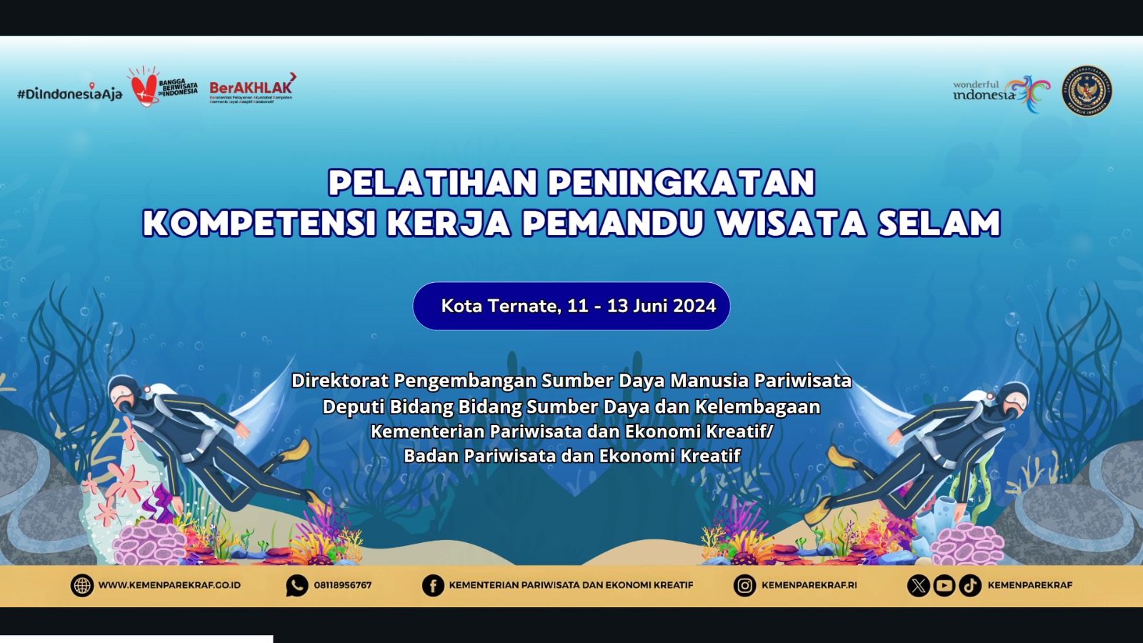 Pelatihan Peningkatan Kompetensi Kerja Pemandu Wisata Selam